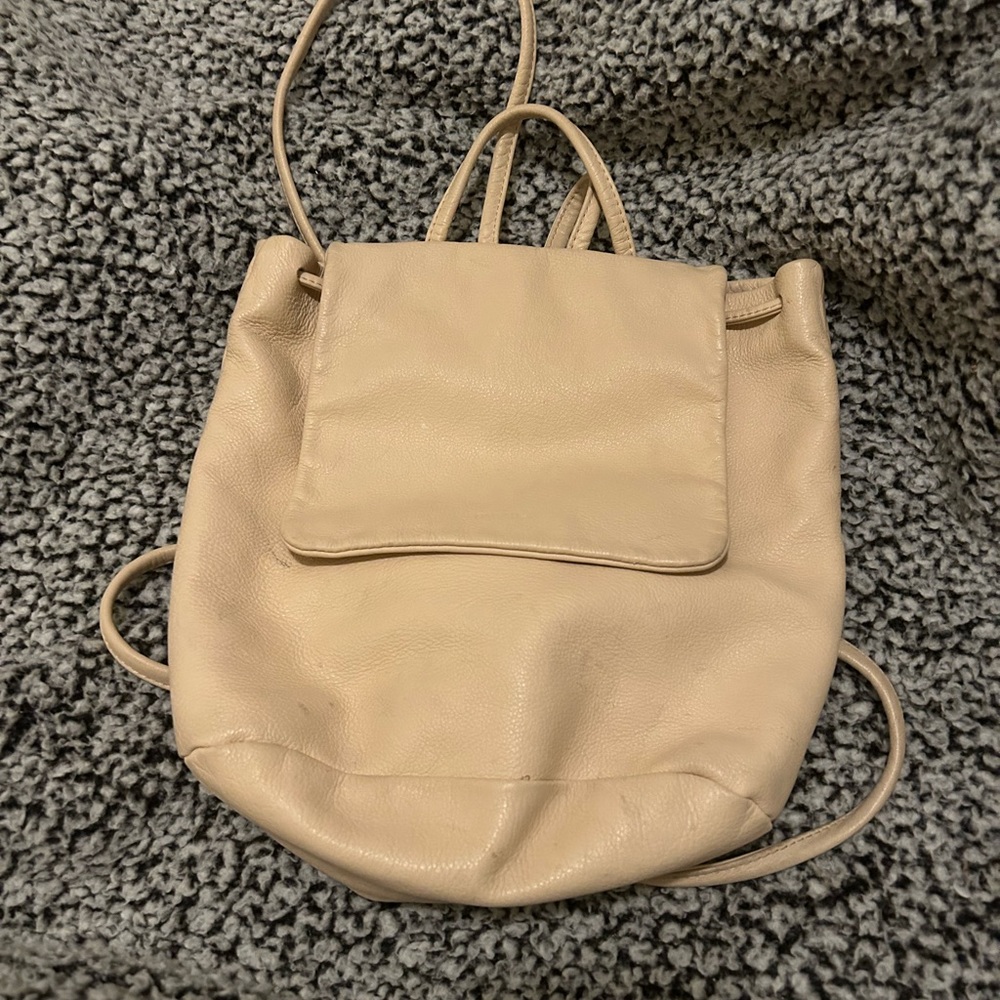 baggu leather backpack